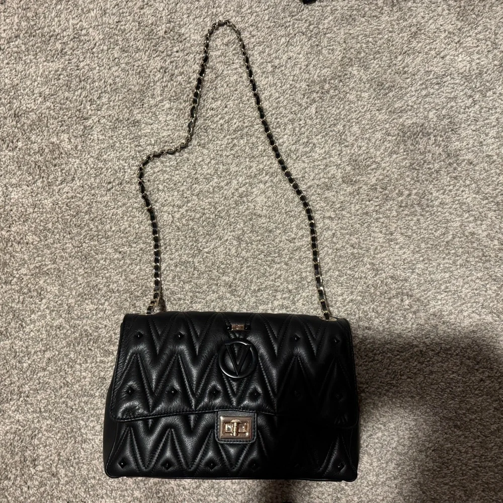 Valentino Black Quilted Shoulder Bag - Picture 2 of 5